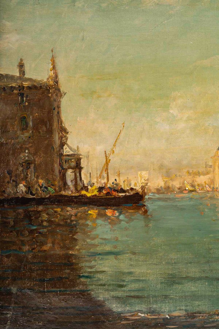 Vue de La Santa Maria della Salute huile sur toile vers 1890