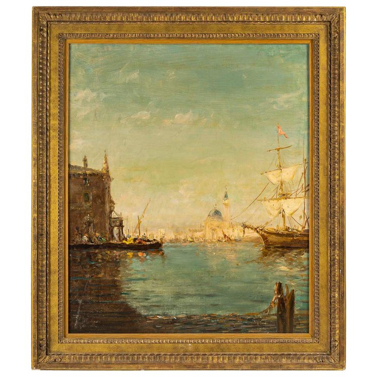 Vue de La Santa Maria della Salute huile sur toile vers 1890