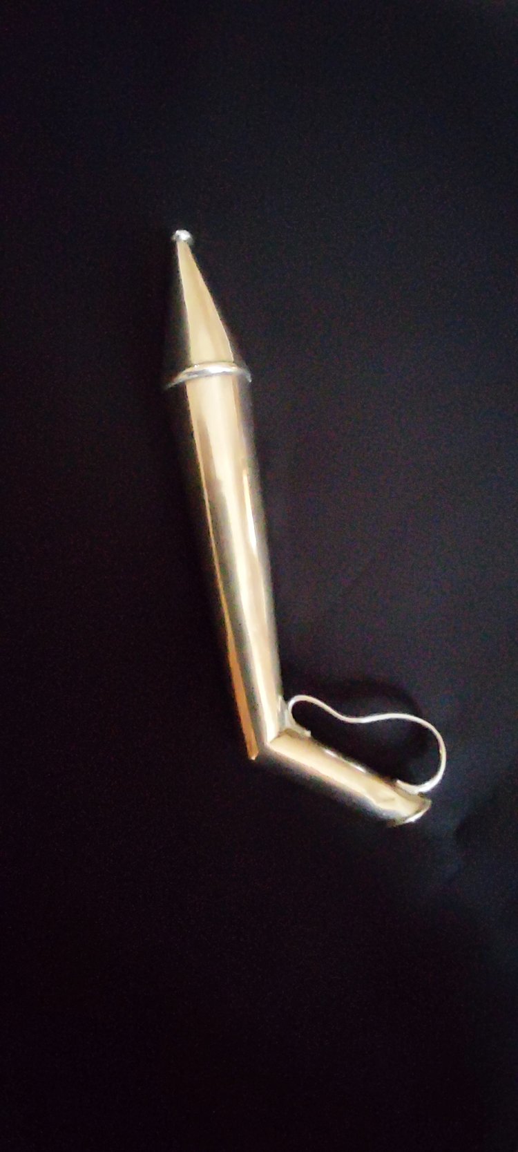Bordeaux wine pipette, solid silver, XIXth century