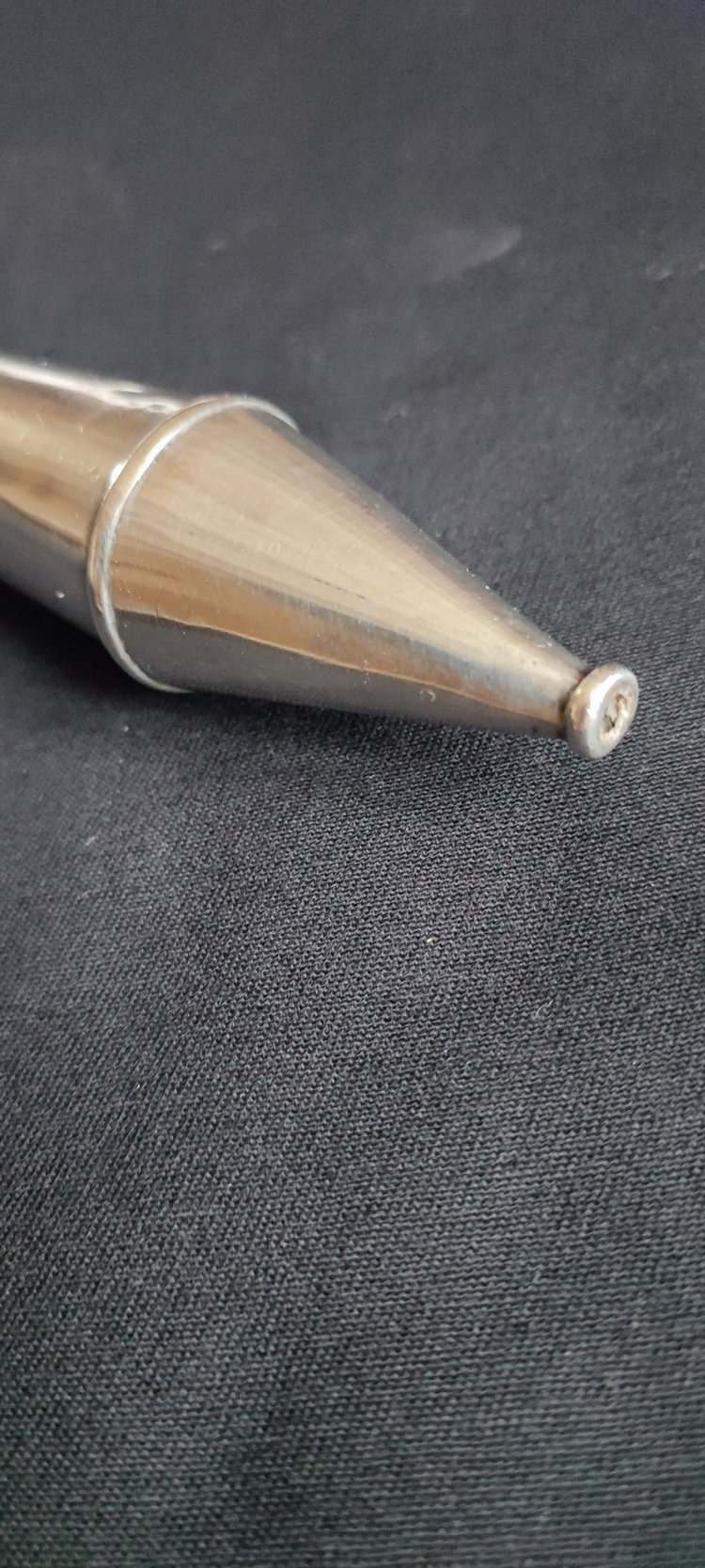Bordeaux wine pipette, solid silver, XIXth century