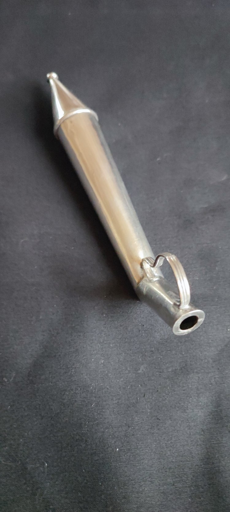 Bordeaux wine pipette, solid silver, XIXth century