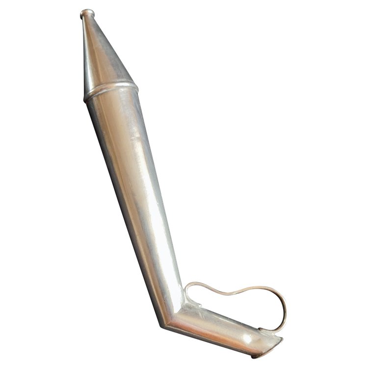 Bordeaux wine pipette, solid silver, XIXth century
