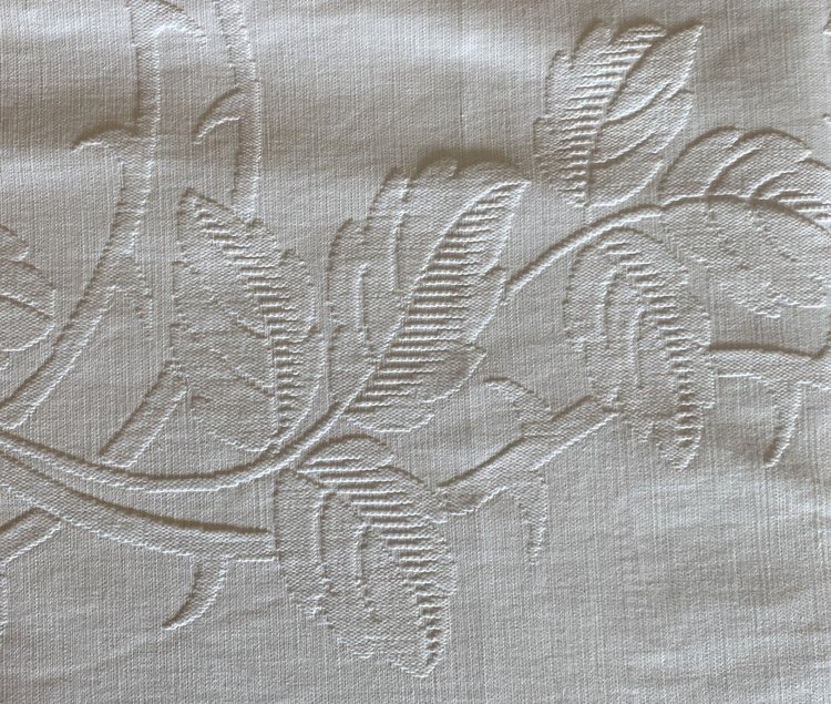 Coperta matrimoniale in cotone con monogramma MJS