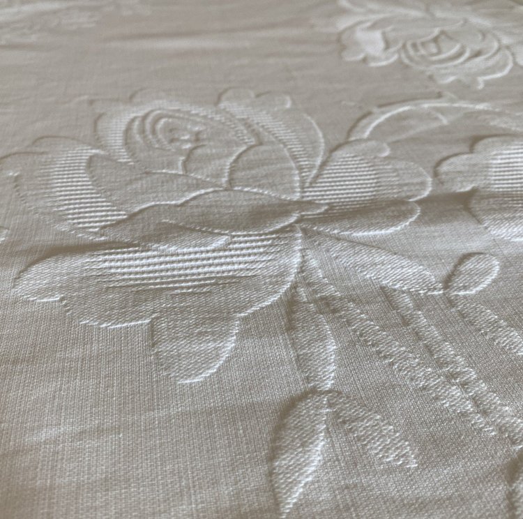 Coperta matrimoniale in cotone con monogramma MJS