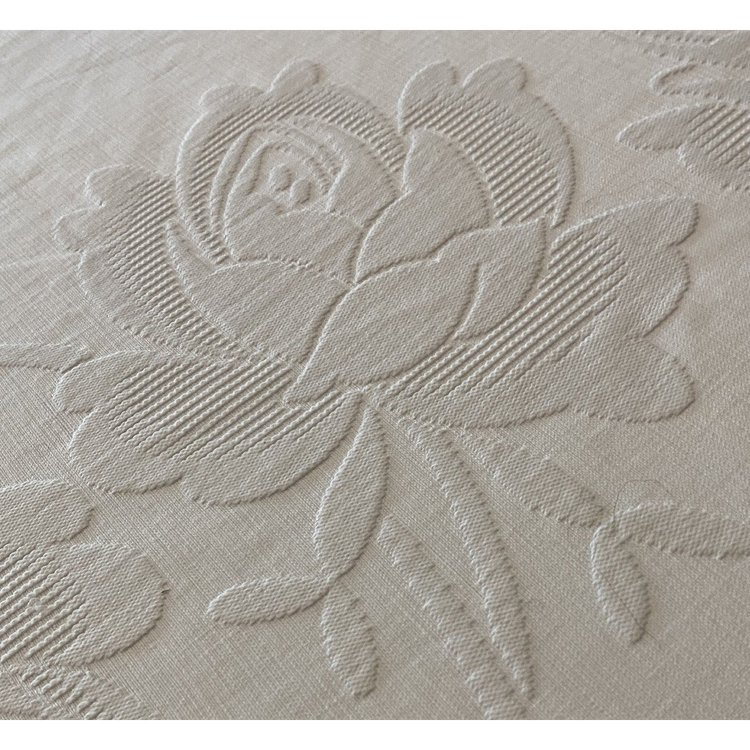 Coperta matrimoniale in cotone con monogramma MJS