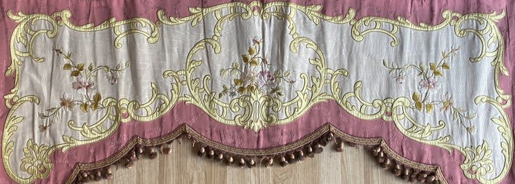 Paar Cantonnière Mit Blumenkörben XIX ème
