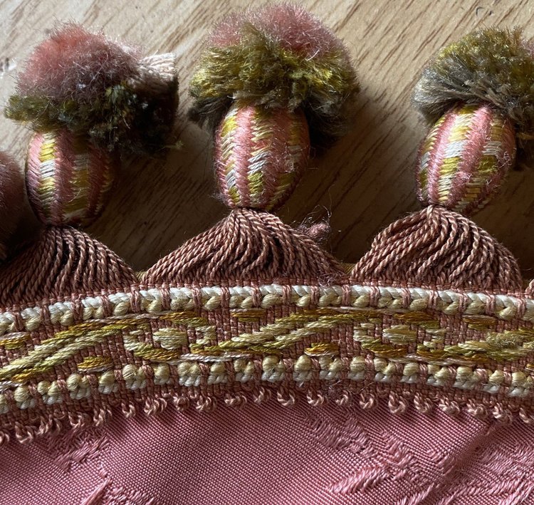 Paar Cantonnière Mit Blumenkörben XIX ème