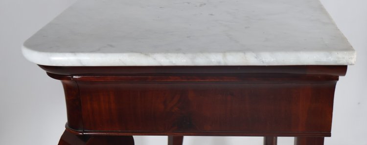 Console in mogano, periodo della Restaurazione, 1820 circa