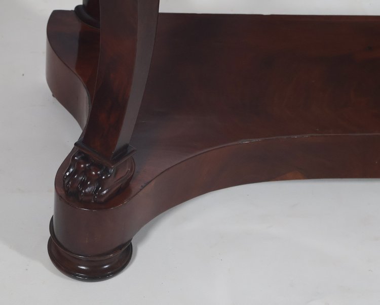 Console in mogano, periodo della Restaurazione, 1820 circa