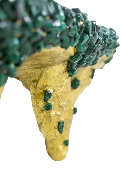 Malachite console with stalactite decoration. Contemporary work. LS60027805G