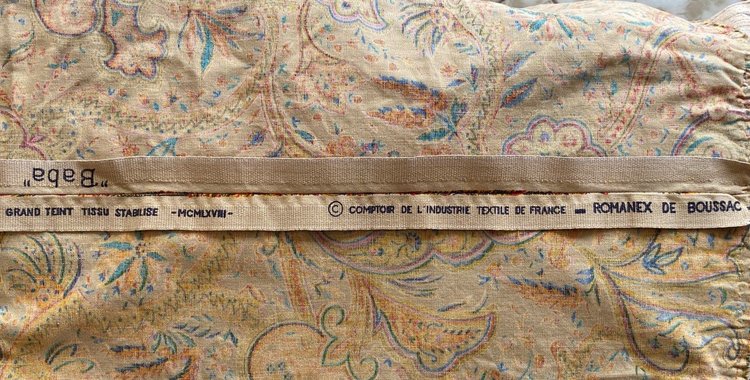 Pair of curtains, linen curtains decor cashmere XX th