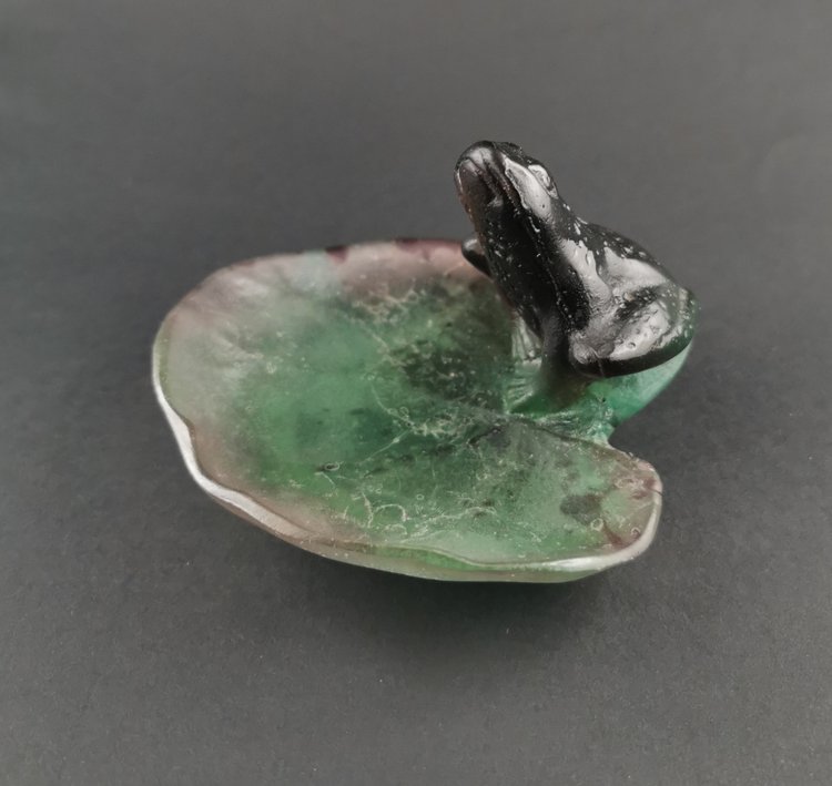 Vide Poche Grenouille Sur Nénuphar Daum France