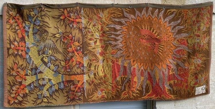 Grande Tapisserie Aubusson By M. Ray Day And Night 1960 XX th