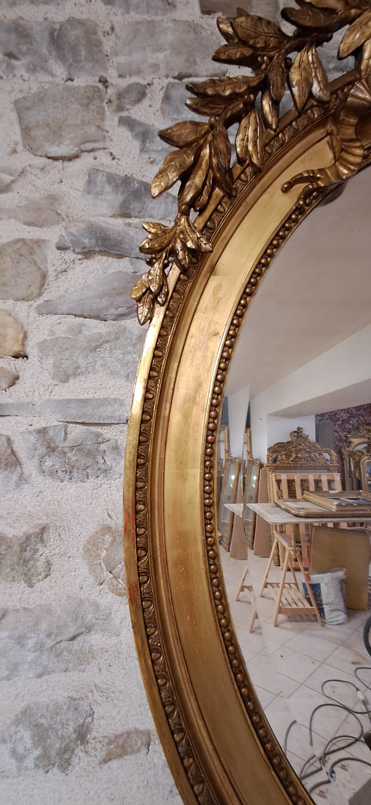 Miroir XIX oval 126 x 80