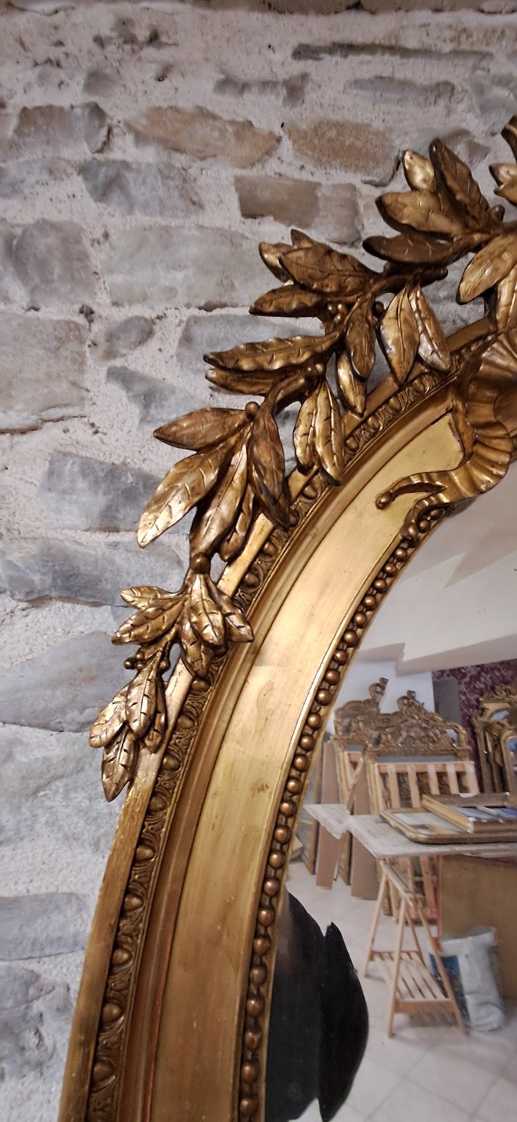 Miroir XIX oval 126 x 80