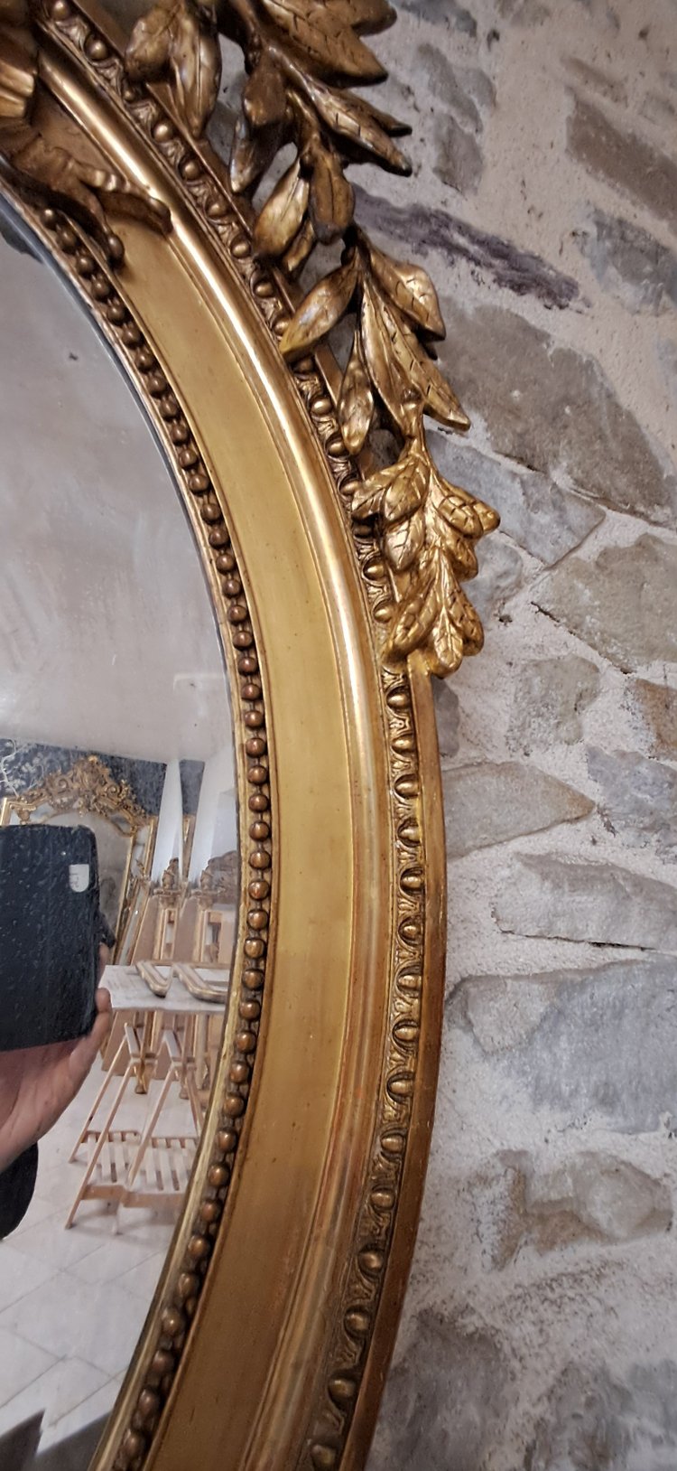Miroir XIX oval 126 x 80