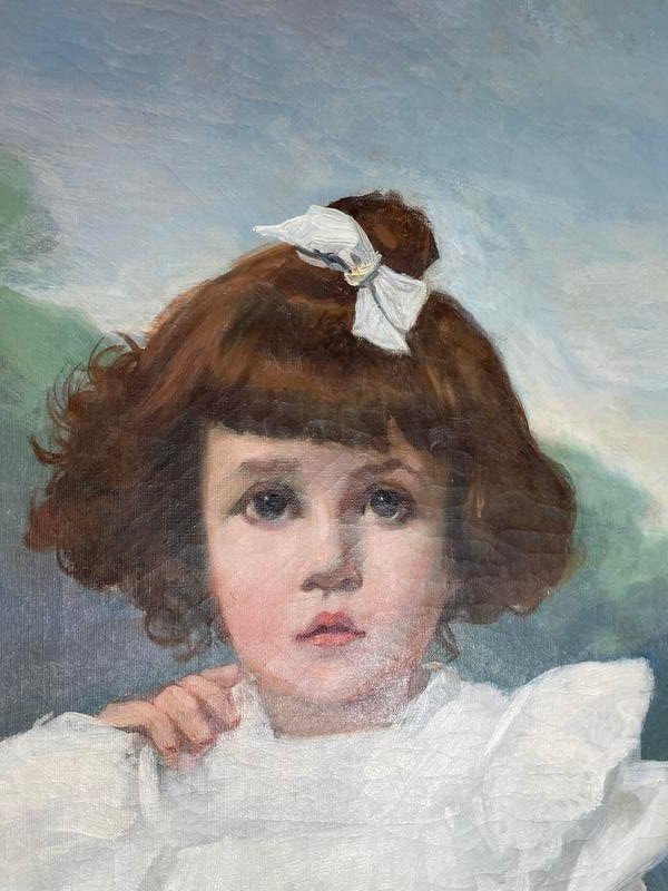 Oil on canvas Cyprien Boulet Portrait of children
