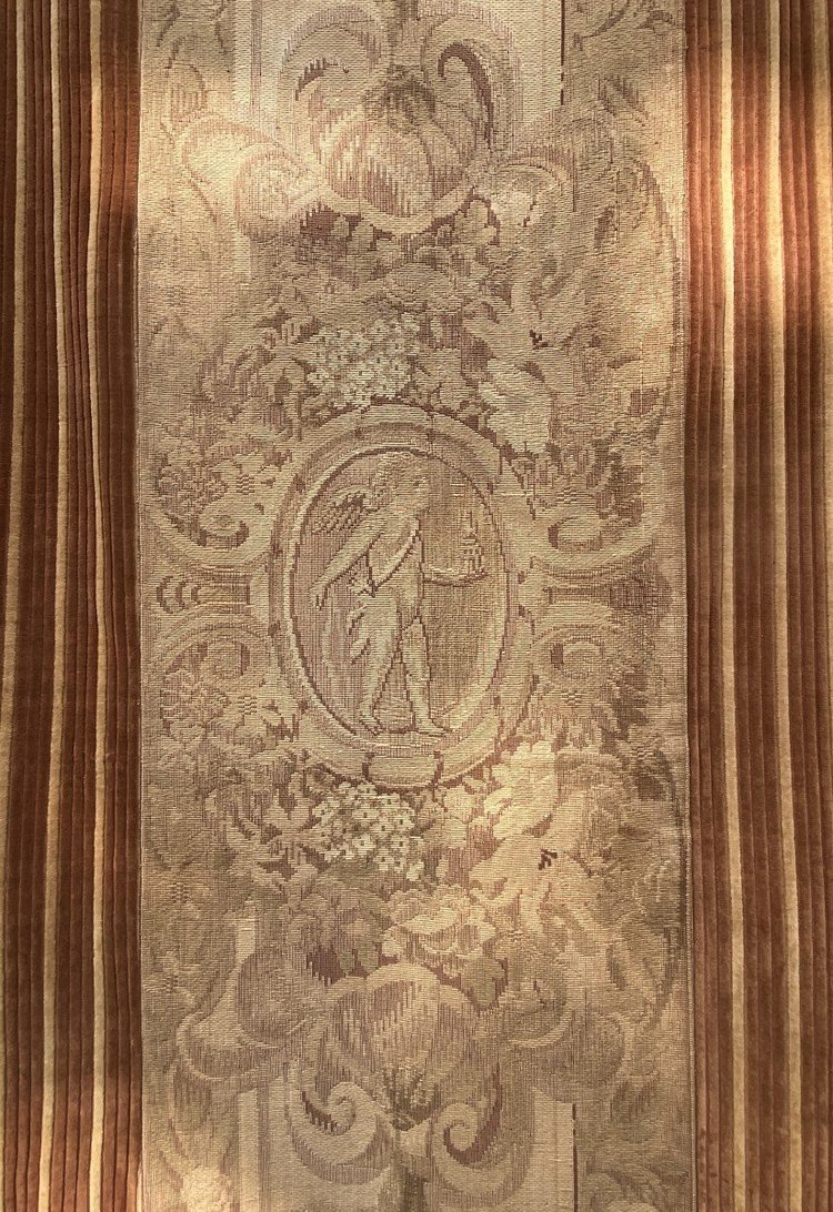Coppia Di Tendaggi, Tende In Arazzo Cherubini XIX