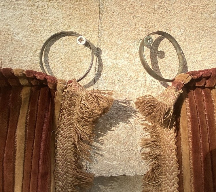 Coppia Di Tendaggi, Tende In Arazzo Cherubini XIX