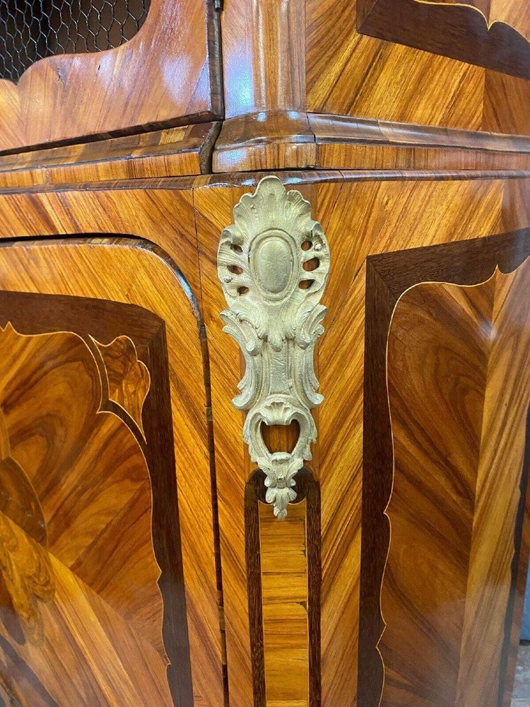 Dans l'esprit de Thomas Hache : exceptionnel secrétaire Guillotine époque Louis XV en marqueterie