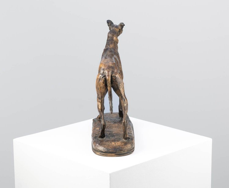 Emmanuel Frémiet - Windhund - Bronzestatue