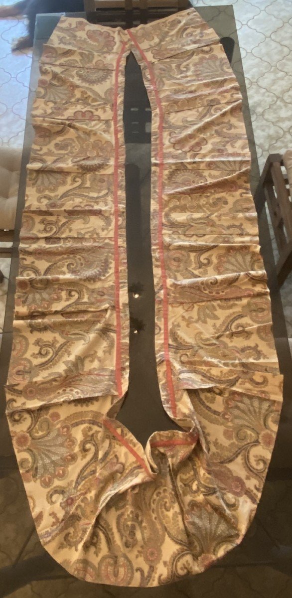 Large Cantonnière Paul Dumas à Décor De  Bolbec XX ème