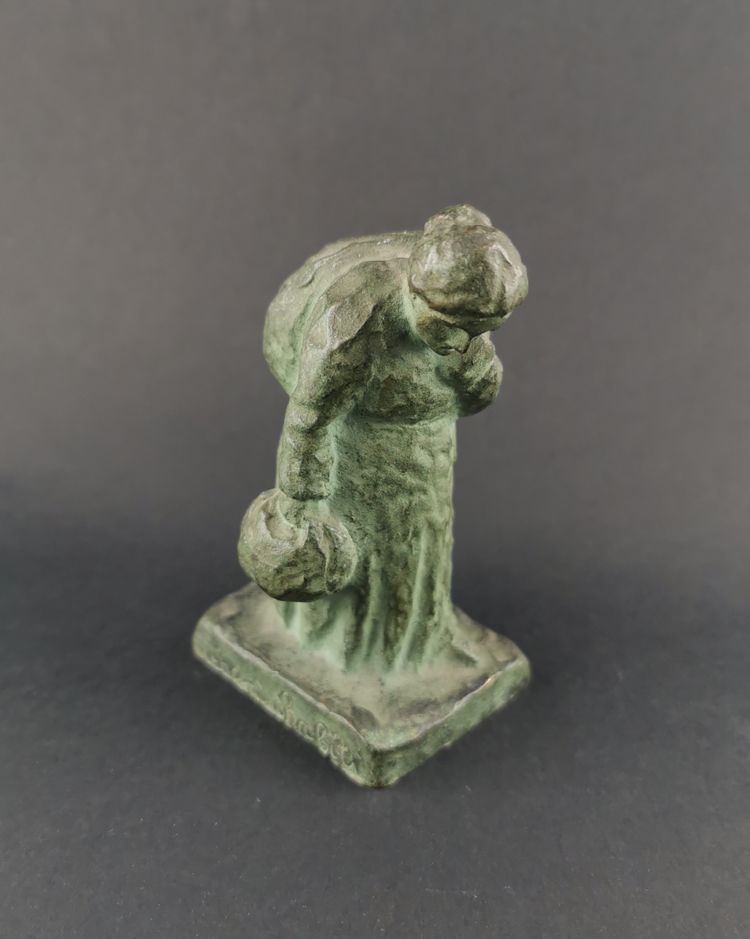 2 bronzetti di Marc MOREEN "venditori al mercato delle pulci