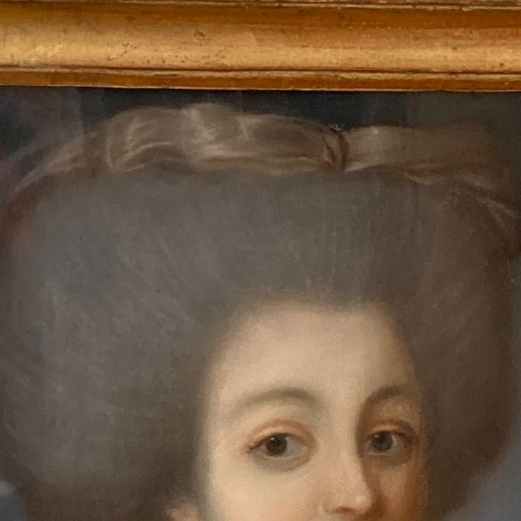 Portrait de jeune femme d'époque Louis XVI pastel