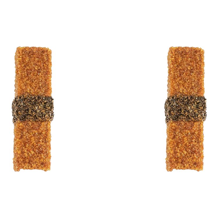 Pair of "Honey" sconces in amazonite and amber. Contemporary work. LS60032086G