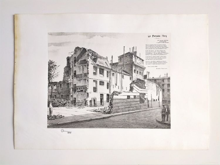  Paris The Prison Of Sainte Pelagie  Lithograph 19th C Old Print