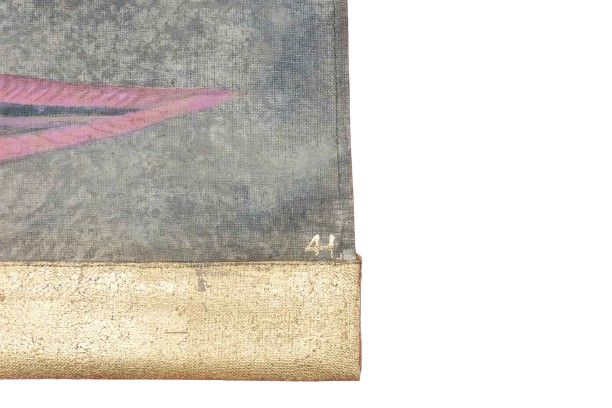 Toile peinte représentant une planche de poissons. Travail contemporain. LS6026911A