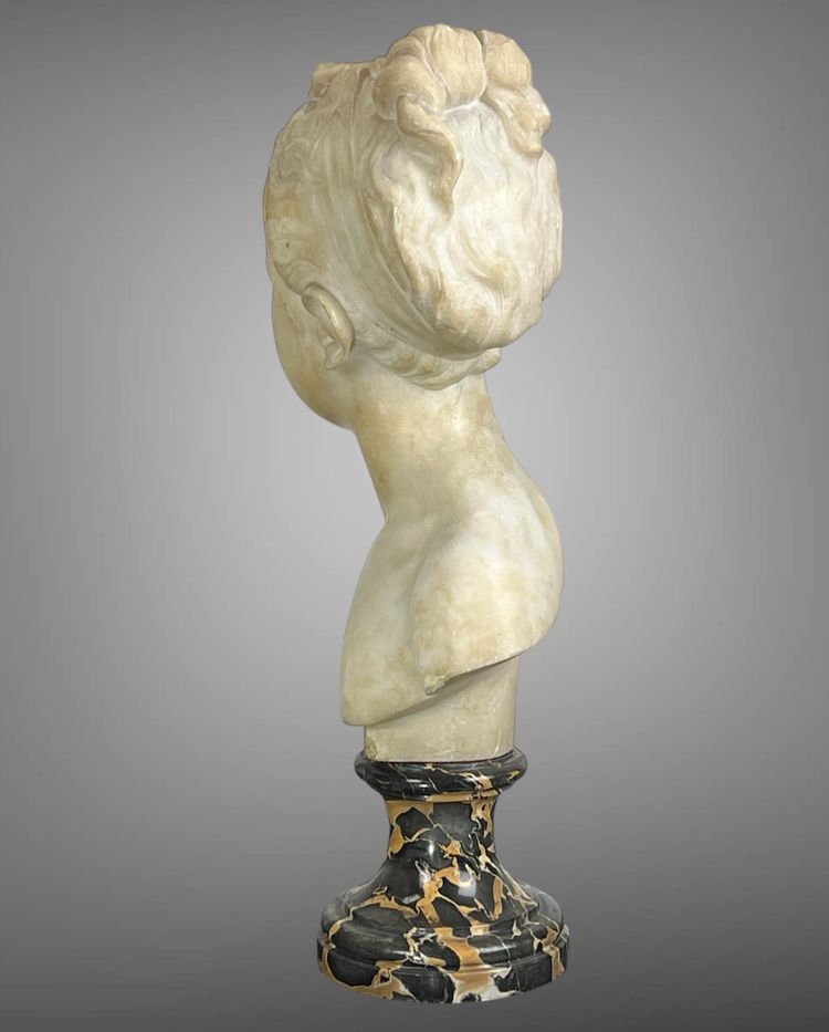 BUSTE EN MARBRE DU XIXe REPRESENTANT LOUISE BRONGNIART D APRES HOUDON (1741-1828