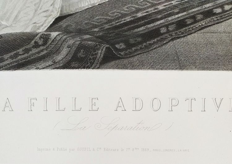  Large Engraving By Paul Girardet After Brochart  Etching 19th C Old Print