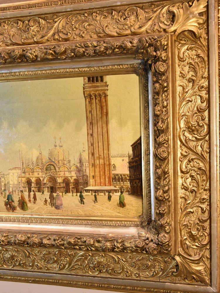 Ansicht Von Venedig Mit Dem Markusplatz, Vedutistischer Maler Des 19. Jahrhunderts