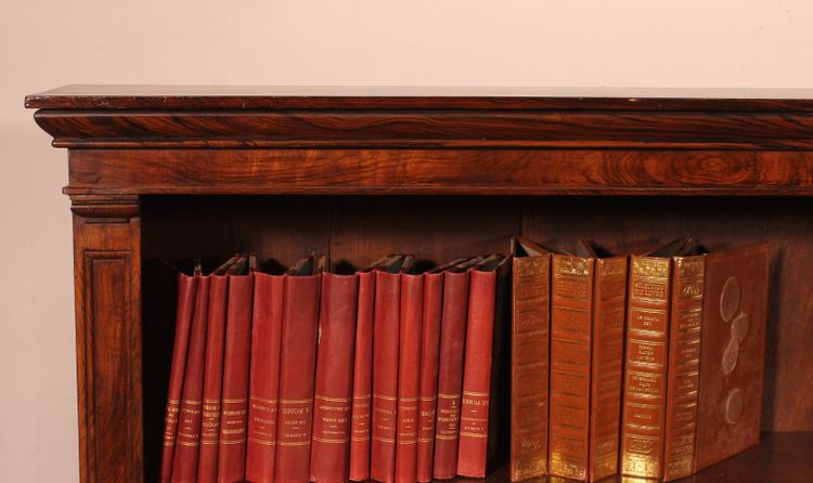 Bibliothèque Ouverte En Palissandre Avec Une Avancée Du 19° Siècle
