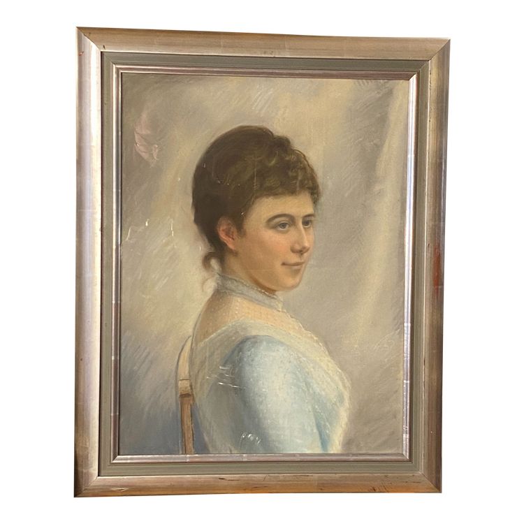 Portrait au pastel, Fin XIXe