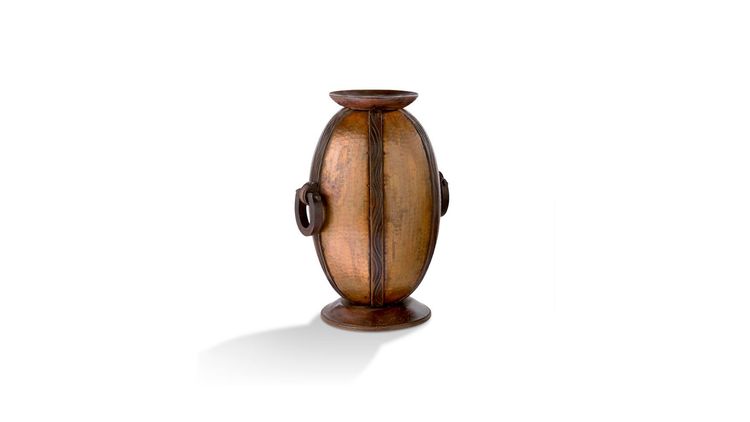 Gustave Serrurier-bovy, Vase Ovoïde Sur Piédouche, Circa 1900