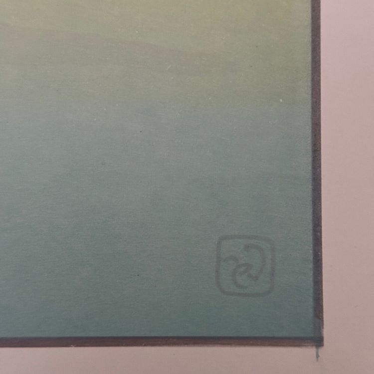 Litografia di Henri Rivière Il tramonto