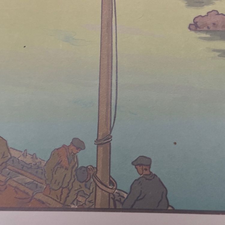 Litografia di Henri Rivière Il tramonto