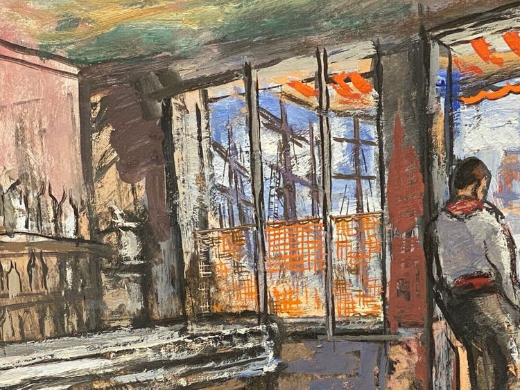 Dessin sur papier par Pierre Manat Bar marin 1932