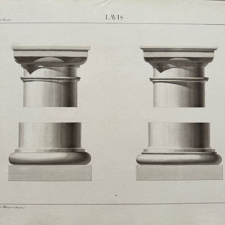 Drawings Lavis Ecole Impériale des Arts et Métiers d'Angers by Lehuedé