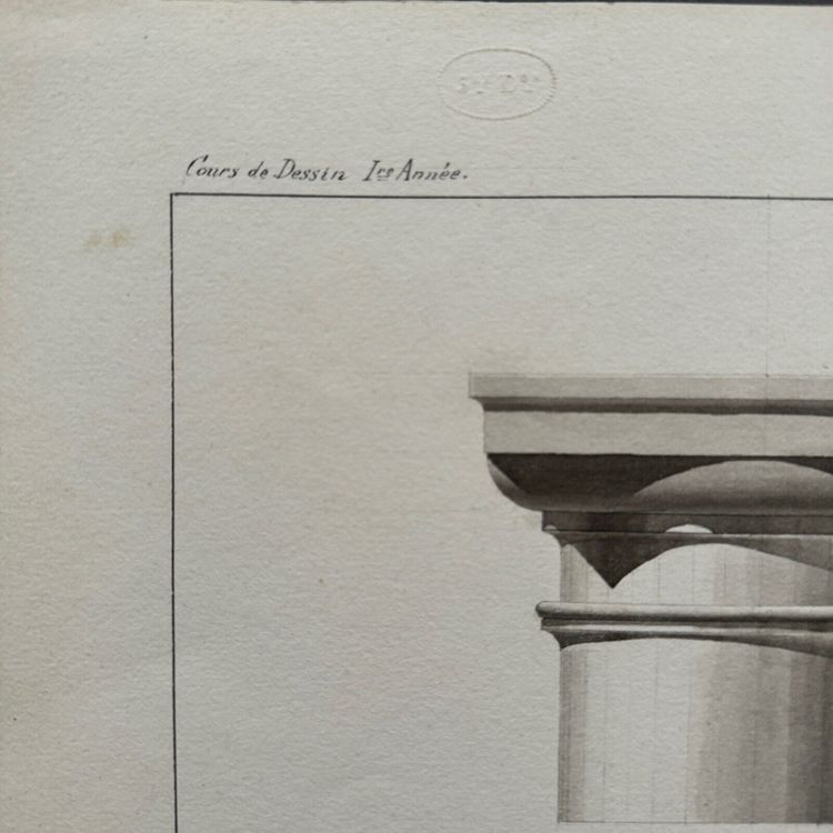 Drawings Lavis Ecole Impériale des Arts et Métiers d'Angers by Lehuedé