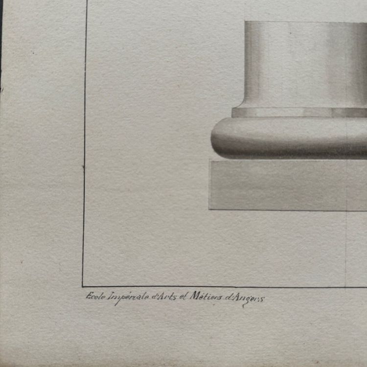 Drawings Lavis Ecole Impériale des Arts et Métiers d'Angers by Lehuedé