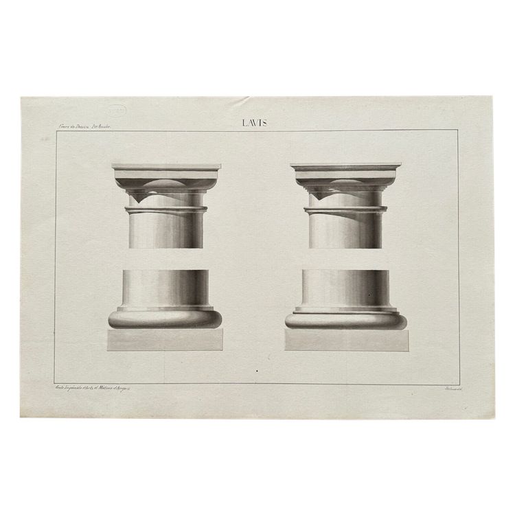 Drawings Lavis Ecole Impériale des Arts et Métiers d'Angers by Lehuedé