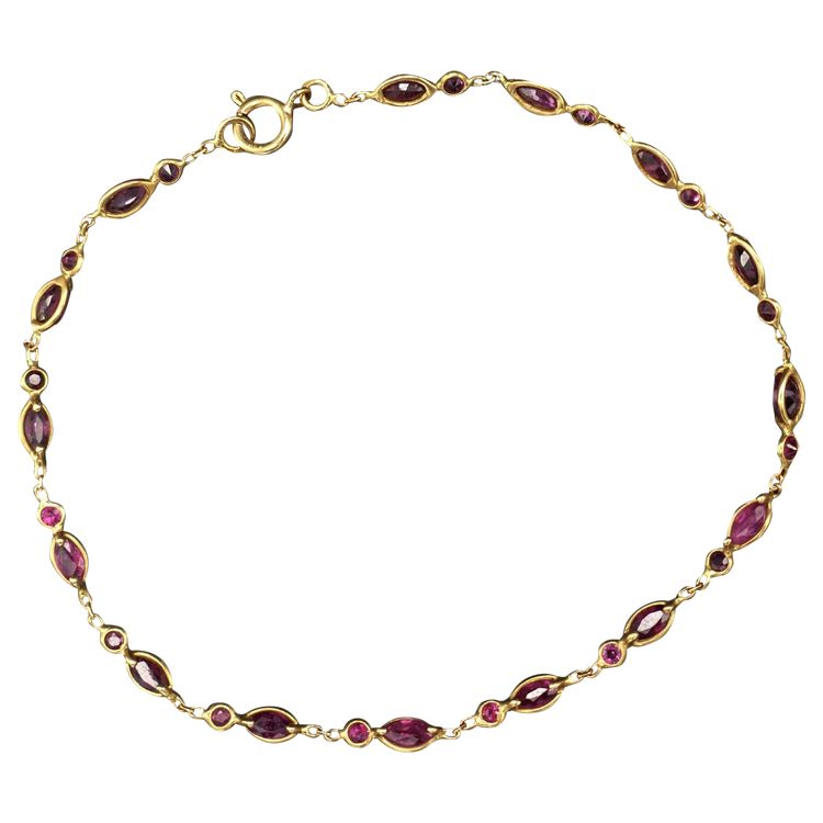 Armband mit 30 Rubinen, 18 Karat Gold.