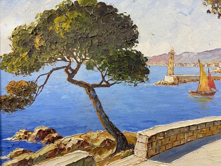 Signed Xavier SAGER 1881-1969 Route de Nice view of port Possible pair