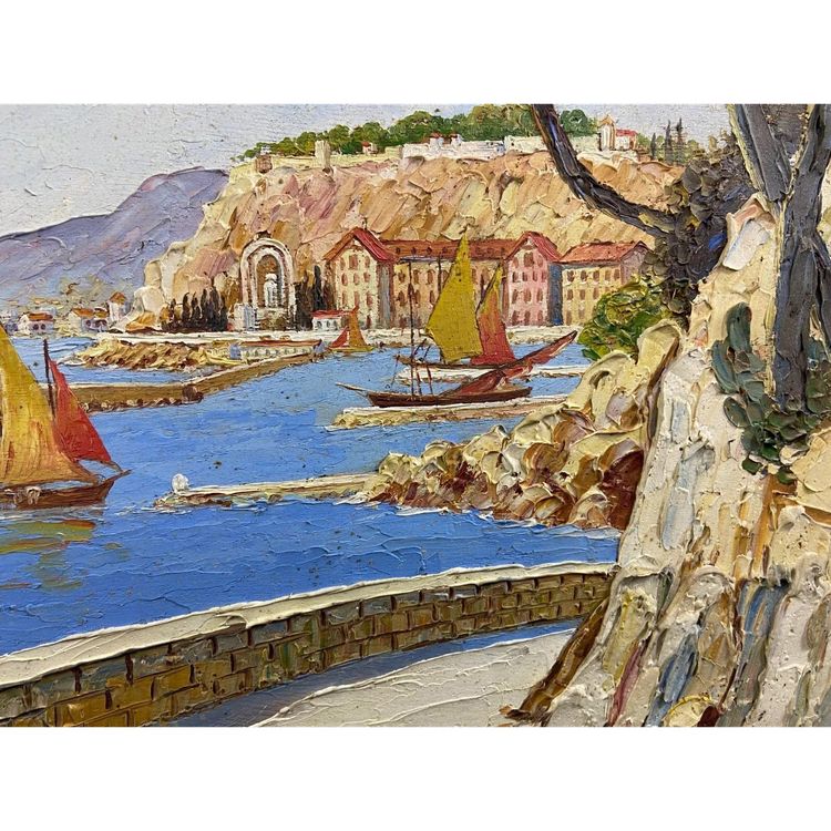 Signed Xavier SAGER 1881-1969 Route de Nice view of port Possible pair