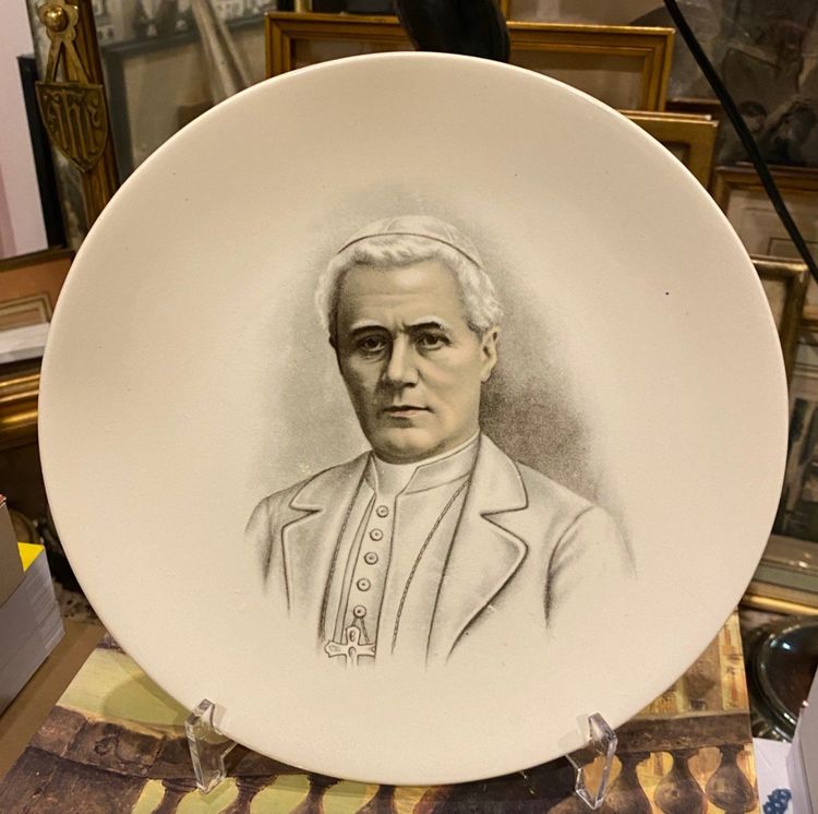 Sarreguemines plate, Pius X