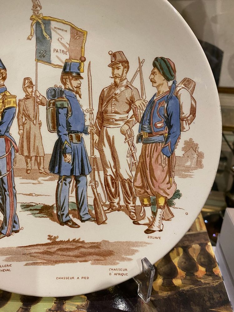 Assiette Sarreguemines, Militaires sous Louis-Philippe