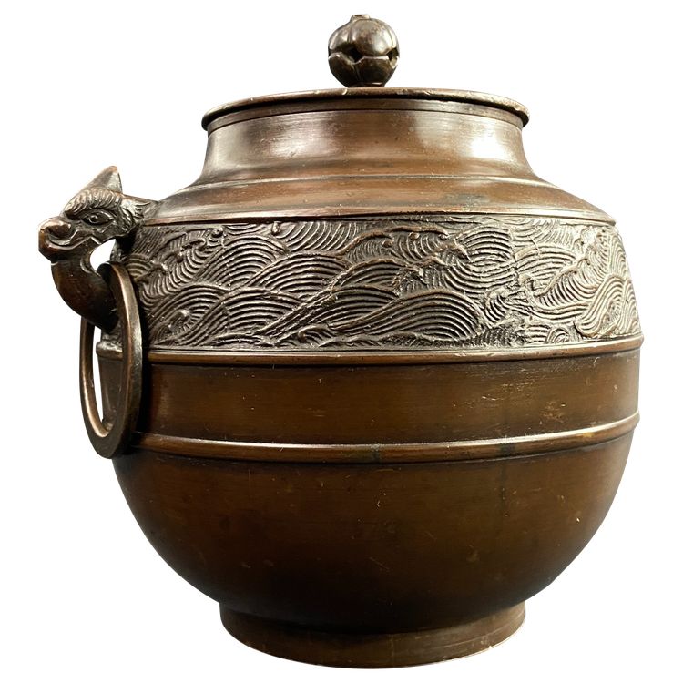 Bronze ginger pot 19th century Meiji Japan